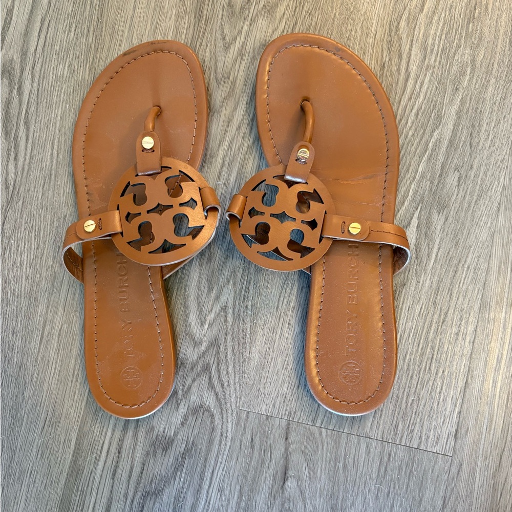 Tory Burch Tan Leather Sandals - miller sandal